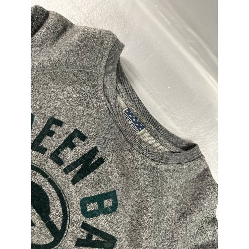 Green Bay Packers Sweatshirt Boy / Toddler XL Small Gray Cotton Fleece Junk Food - Picture 5 of 10